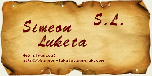 Simeon Luketa vizit kartica